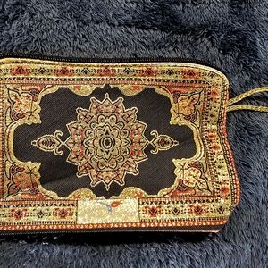 Elegant Black and Gold Coin Purse Pouch